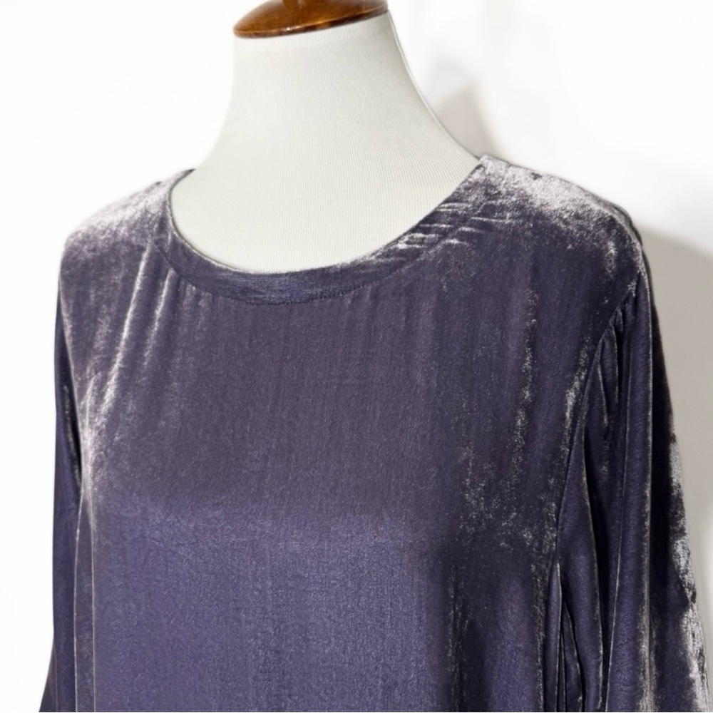 Eileen Fisher Charcoal Velvet A-Line Tunic - Picture 9 of 15